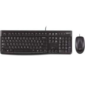 Kit Logitech MK120 - Tastatura, USB, Layout US, Black + Mouse Optic, USB, Black