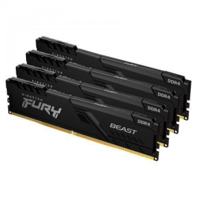 Kit memorie Kingston FURY Beast Black 128GB, DDR4-2666MHz, CL16, Quad Channel