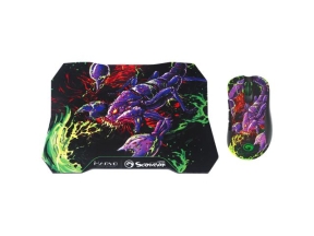 Kit Marvo M603G20 Acid Scorpion - Mouse Optic M603, RGB LED, USB, Multicolor + Mouse Pad G20, Multicolor