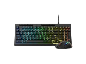 Kit Tastatura Redragon S141, RGB LED, USB, Black + Mouse Optic, RGB LED, USB, Black