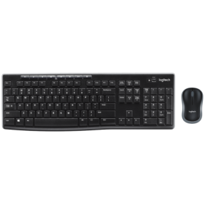 Kit Wireless Logitech MK270 - Tastatura, USB, Layout Croatia, Black + Mouse Optic, USB, Black