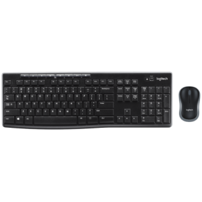 Kit Wireless Logitech MK270 - Tastatura, USB, Layout Elvetia, Black + Mouse Optic, USB, Black