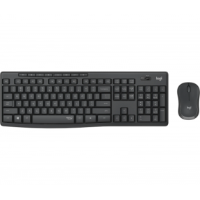 Kit Wireless Logitech MK295 - Tastatura, USB, Layout US, Black + Mouse Optic, USB, Black