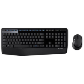 Kit Wireless Logitech MK345 - Tastatura, USB, Layout Franta, Black + Mouse Optic, USB, Black