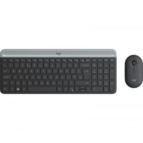 Kit Wireless Logitech MK470 - Tastatura, USB, Layout Cz, Black + Mouse Optic, USB Wireless, Black