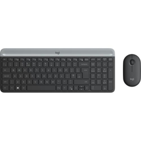 Kit Wireless Logitech MK470 - Tastatura, USB, Layout Elvetia, Graphite + Mouse Optic, USB, Graphite