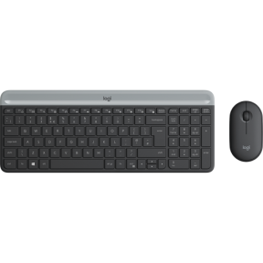 Kit Wireless Logitech MK470 - Tastatura, USB, Layout Germana, Graphite + Mouse Optic, USB, Graphite