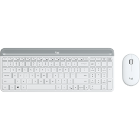 Kit Wireless Logitech MK470 - Tastatura, USB, Layout Germana, White + Mouse Optic, USB, White