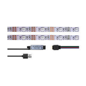 BANDA LUMINI LOGILINK, Wi-Fi Smart, autoadeziva, RGB, 90 x LED, 16 culori, 4 moduri, 570 lm, alimentare USB 5 V/1,2 A, 3m "LED007" (include TV 0.18lei)