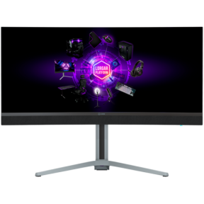 Monitor MiniLED Curbat LORGAR 34MP1, 34 inch, 3440x1440, 1 ms, Black-Milky Gray