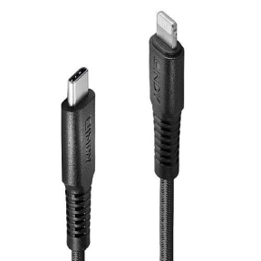 Cablu de date Lindy LY-31288, USB-C - Lightning, 3m, Black