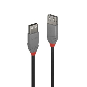Cablu Lindy 36703, USB 2.0 male - USB 2.0 female, 2m, Anthra
