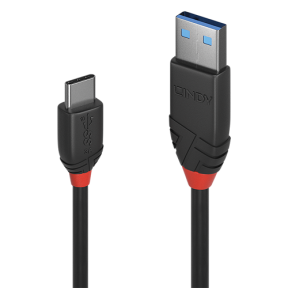 Cablu de date Lindy LY-36916, USB-C - USB-A, 1m, Black