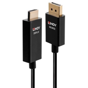 Cablu Lindy LY-40925, DisplayPort - HDMI, 1m, Black