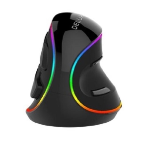 Mouse Optic Delux M618PLUS-RGB-BK, USB, Black