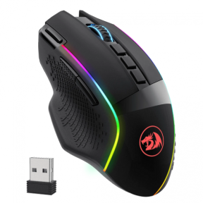 Mouse Optic Redragon Enlightment RGB, USB Wireless, Black