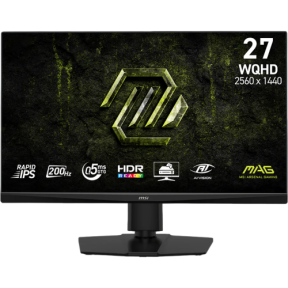 MAG 272QPF E20, 27", Rapid IPS, WQHD, 2560x1440, HDMI, DisplayPort, NVIDIA G-SYNC Compatible, AMD FreeSync Premium, Pivot, 200Hz 0.5ms, Negru