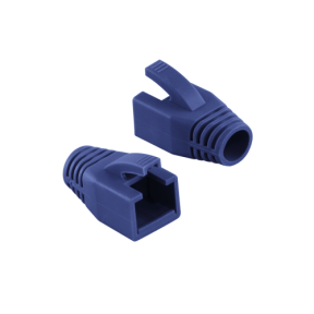 Modular RJ45 Plug Cable Boot 8mm blue, 50pcs 