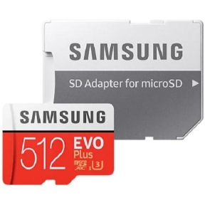 Memory Card microSDXC Samsung EVO Plus 512GB, Class 10, UHS-I U3 + Adaptor SD