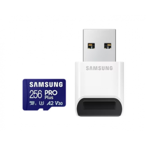 Memory Card microSDXC Samsung PRO Plus MB-MD256SB/WW 256GB, Class 10, UHS-I U3, V30, A2 + Adaptor USB