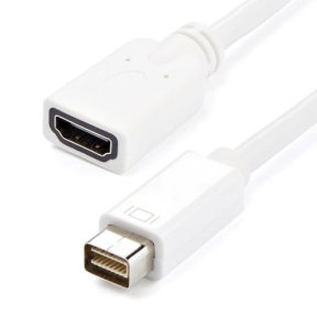 Cablu Startech MDVIHDMIMF, mini DVI - HDMI, 0.20m, White