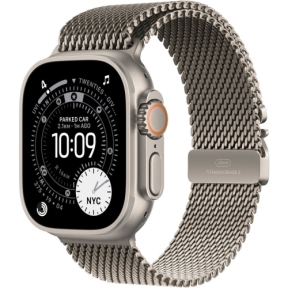 SmartWatch Apple Watch Ultra 3 Titanium, 1.98 inch, 5G, Curea Titan Medium, Natural - Natural Titanium Milanese Loop