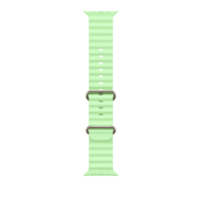 Curea SmartWatch Apple Ocean Band, 49 mm, Neon Green - Natural Titanium Finish