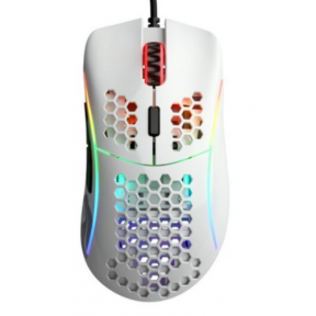 Mouse Optic Glorious PC Gaming Race Glorious Model D Minus, USB, Glossy White