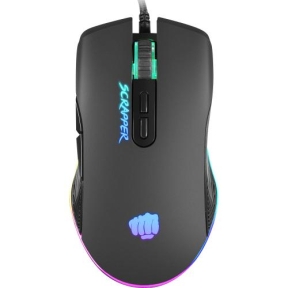 Mouse Optic Natec Fury Scrapper RGB, USB, Black