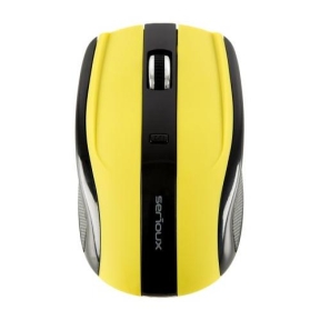 Mouse Optic Serioux Rainbow 400, USB Wireless, Black-Yellow