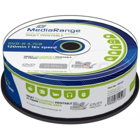 DVD-R MediaRange MR407 16x, 4.7GB, 25buc, Cake