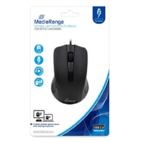 Mouse Optic MediaRange MROS210, USB, Black
