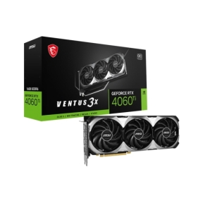 MSI Video Card Nvidia GeForce RTX 4060 Ti VENTUS 3X 16G OC (DP*3/HDMI/ATX/TRIPLE FAN/OC/16G G6)