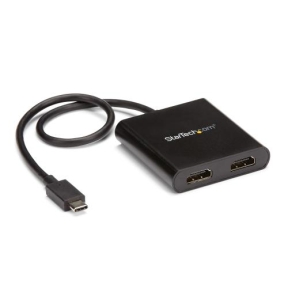 Adaptor Startech MSTCDP122HD, USB-C - 2X HDMI, Black