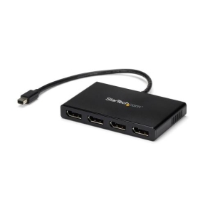 Adaptor Startech MSTMDP124DP, 4x DisplayPort - mini DisplayPort, Black