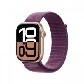 SmartWatch Apple Watch S10 Aluminium, 1.96inch, 4G, Curea Nylon, Plum Sport Loop