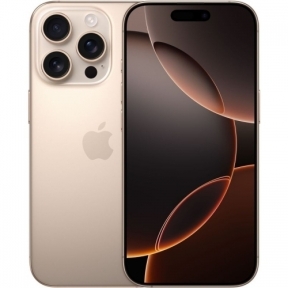 Telefon Mobil Apple iPhone 16 Pro Max, Dual SIM Hybrid, 256GB, 8GB RAM, 5G, Desert Titanium