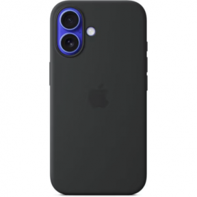 Protectie pentru spate Apple Silicone cu MagSafe pentru iPhone 16, Black