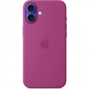 Protectie pentru spate Apple Silicone cu MagSafe pentru iPhone 16 Plus, Fuchsia