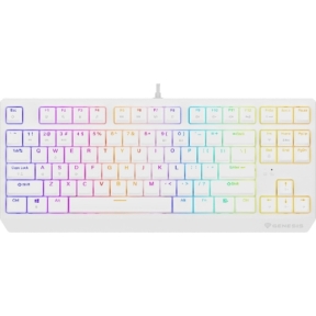 Tastatura Genesis Thor 230 TKL R, RGB LED, USB, White