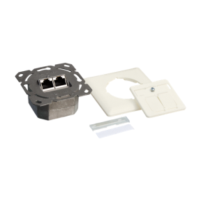 Priza retea Logilink NP0023, 2 x RJ45, White