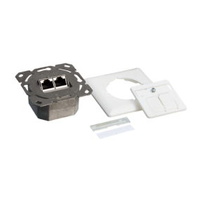 Priza retea Logilink NP0123, 2 x RJ45, White