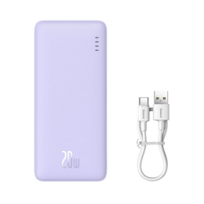 Baterie portabila Baseus Airpow, 10000mAh, 1x USB, 1x USB-C, Purple