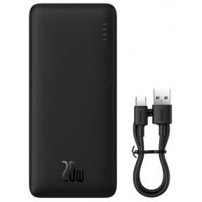Baterie portabila Baseus Airpow, 20000mAh, 1 x USB-C, 1 x USB, Black