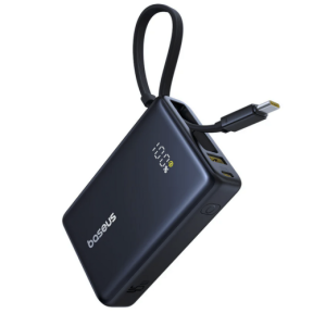 POWER BANK Baseus PicoGo, display, capacitate 10000mAh, 45W, cablu integrat USB Type-C, 1 x USB Type-C, 1 x USB, total 5V/3A, negru, "P10076803123-00" (timbru verde 0.98 lei) - 6932172678715