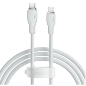 Cablu de date Baseus Pudding Series, Lightning male - USB-C male, 1.2m, White