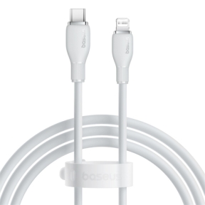 Cablu de date Pudding, USB-A male - Lightning male, 1.2m, White