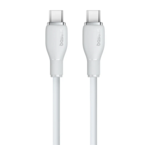 Cablu de date Baseus Pudding, USB-C male - USB-C male, 2 m, White