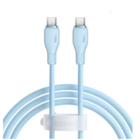 Cablu de date Baseus Pudding Series, USB-C male - USB-C male, 1.2m, Blue