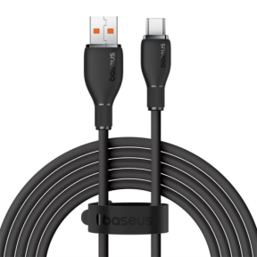 Cablu de date Baseus Pudding, USB-A male - USB-C male, 2m, Black
